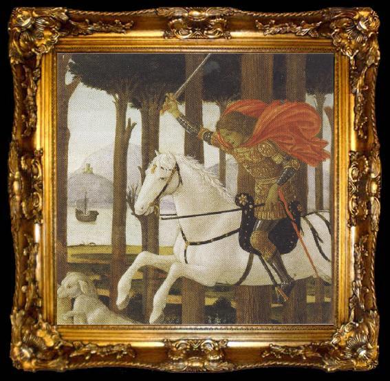 framed  Sandro Botticelli Novella di Nastogio degli Onesti (mk36), ta009-2